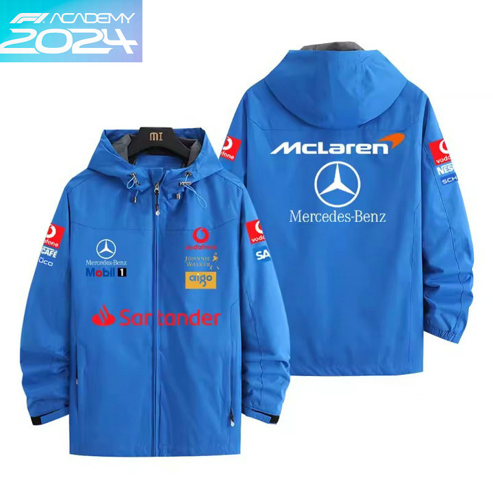 Veste McLaren Mercedes-Benz Homme 2024 Coupe-vent Imperméable Blouson